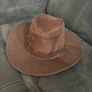 Brown Wide-Brim Strawoutdoor Hat
